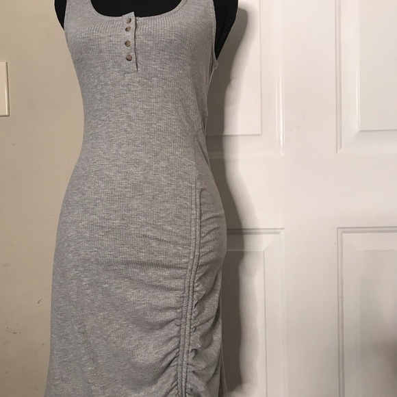 Grey Willow and Root Scrunched Ribbed T-Shirt Dress NWT - Picture 3 of 11